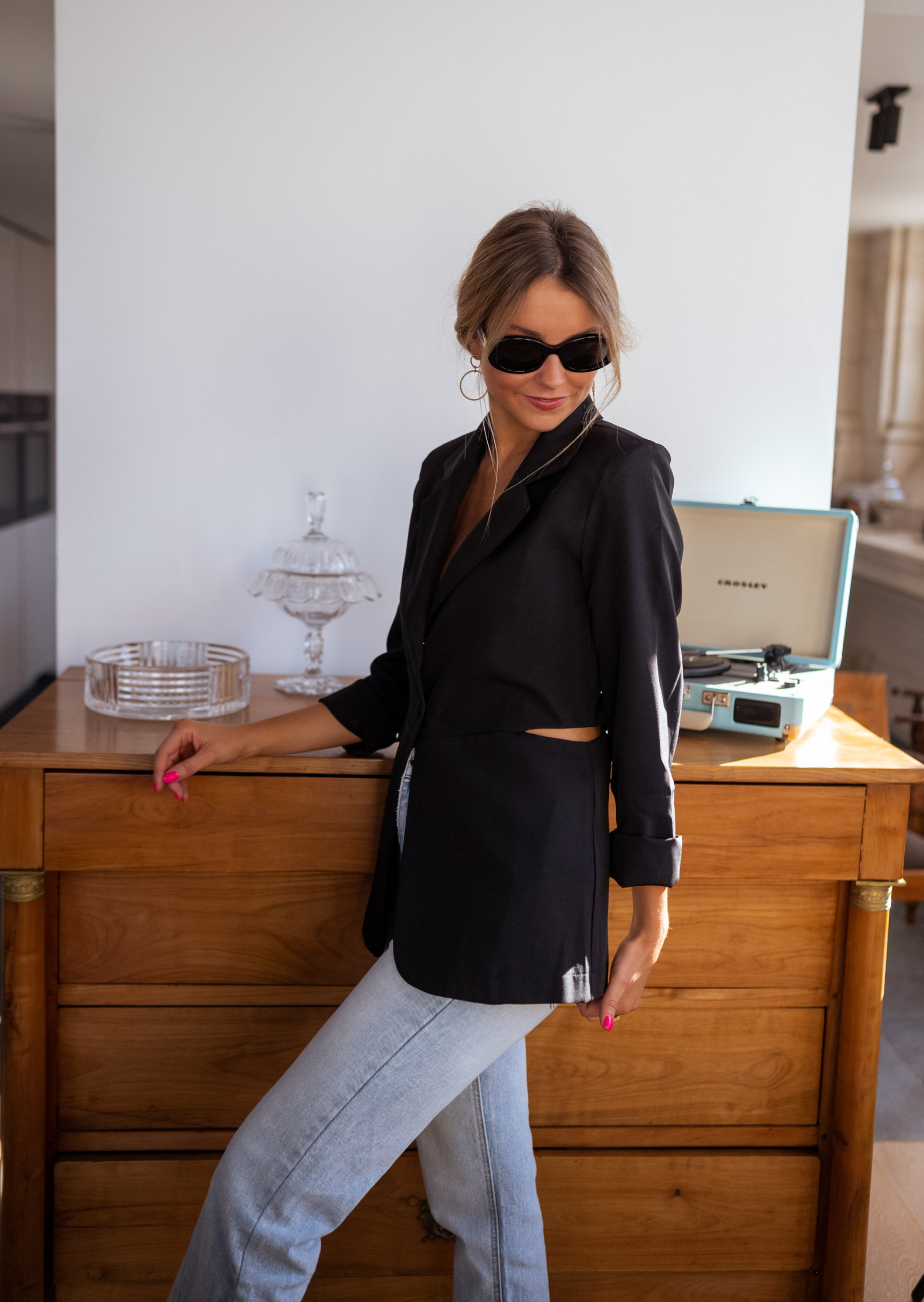 Black Ophélie blazer - CREATION*EASY CLOTHES Hot