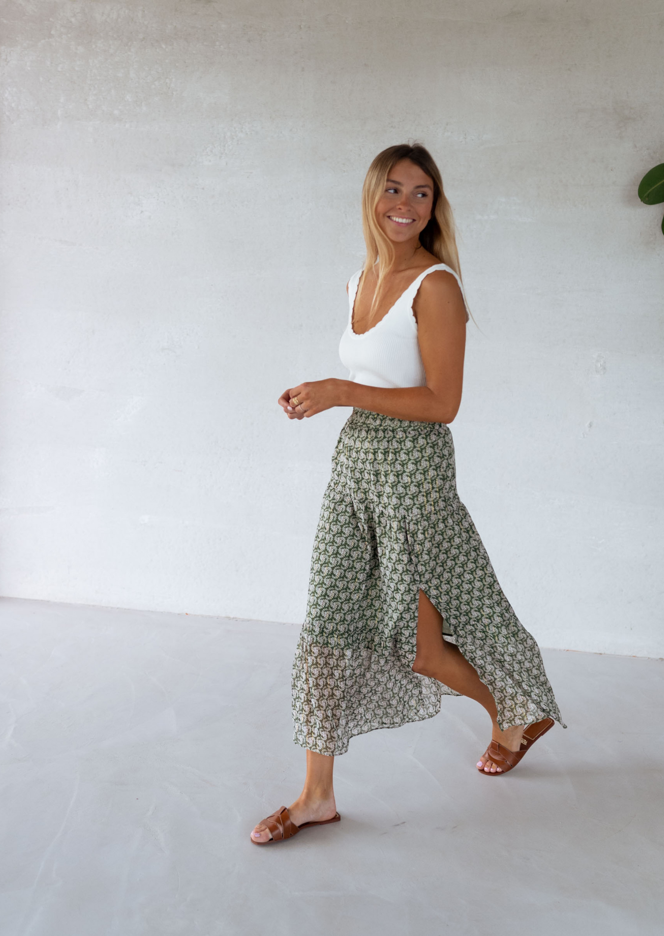 Green Zoé skirt*EASY CLOTHES Best Sale