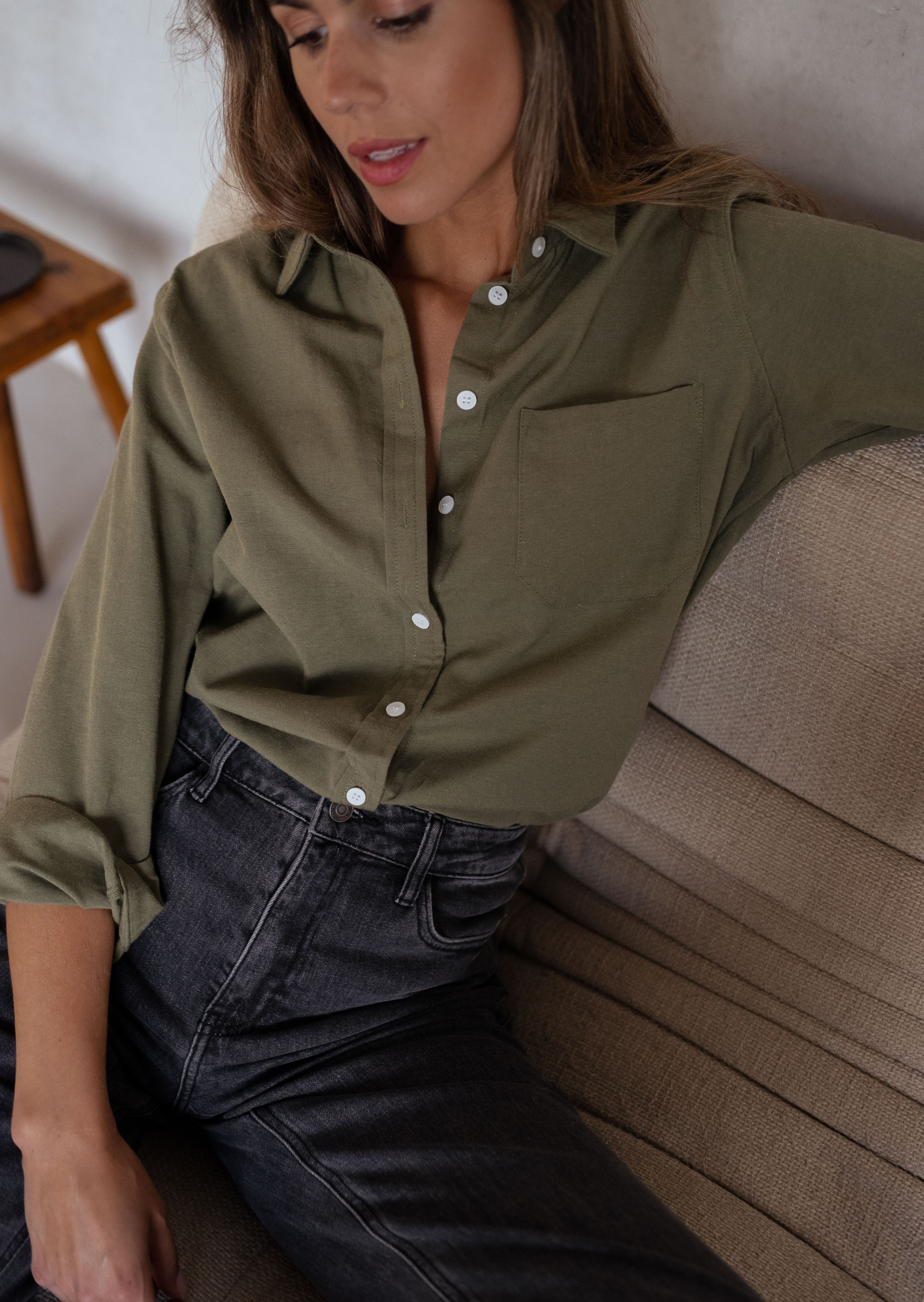 Khaki Kloé shirt*EASY CLOTHES Online