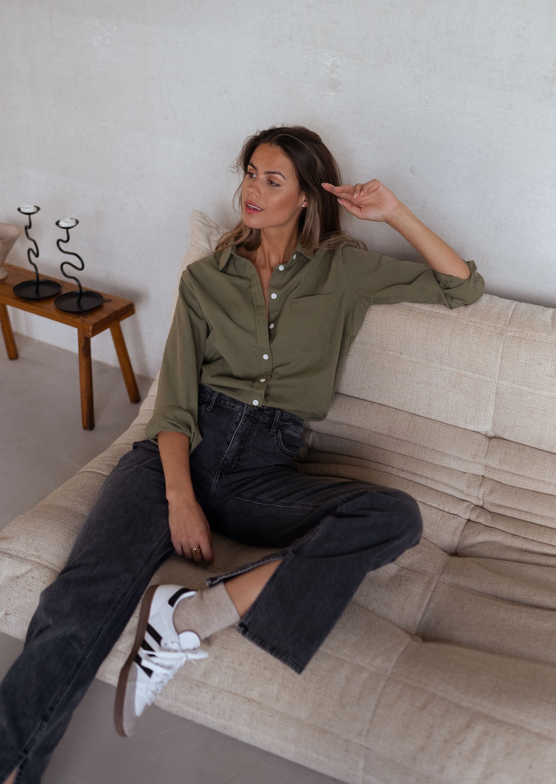 Khaki Kloé shirt*EASY CLOTHES Online