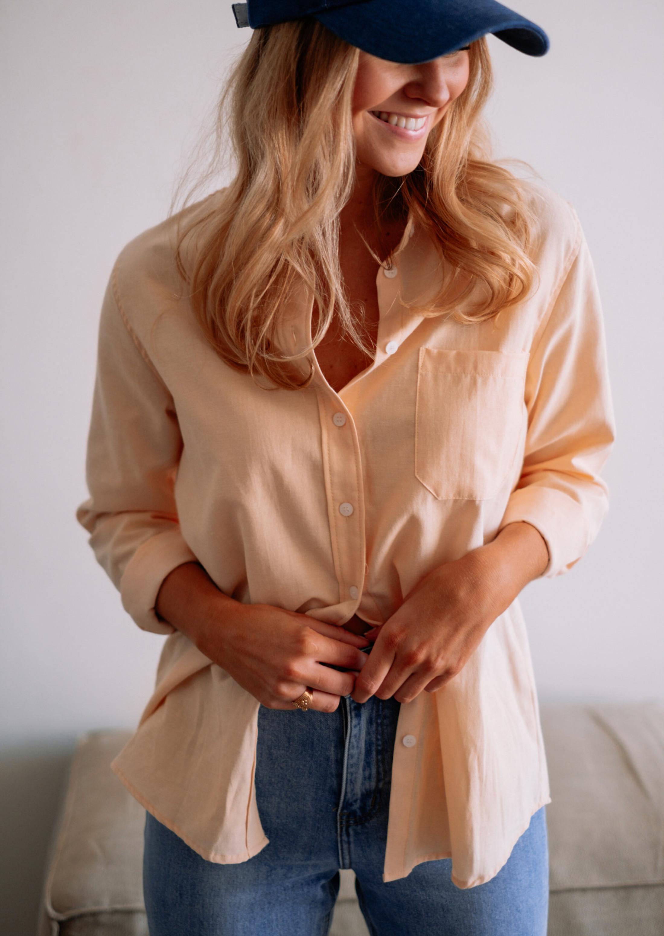 Peach Kloé shirt*EASY CLOTHES Discount