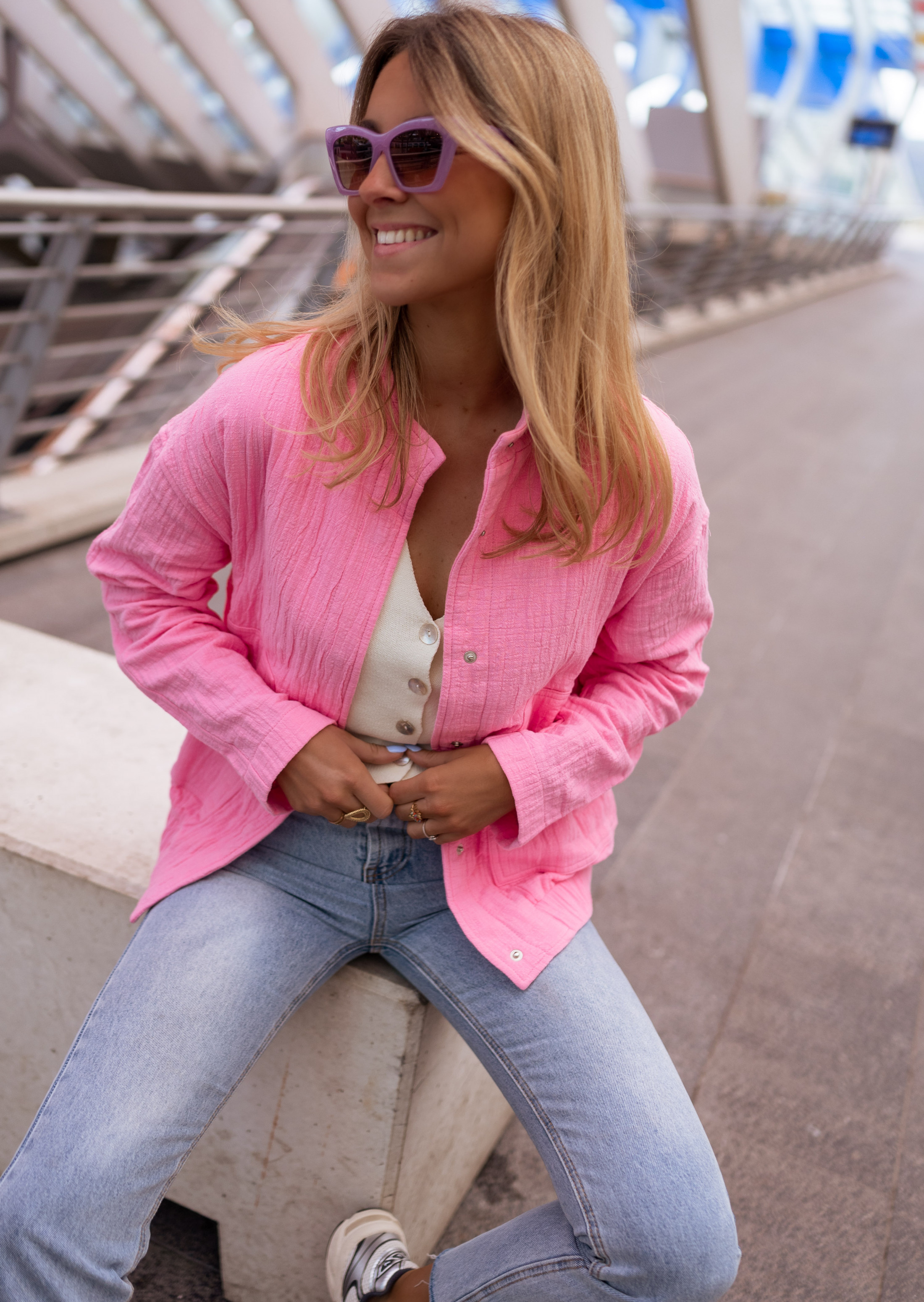 Pink Ségolène bomber jacket*EASY CLOTHES Best Sale