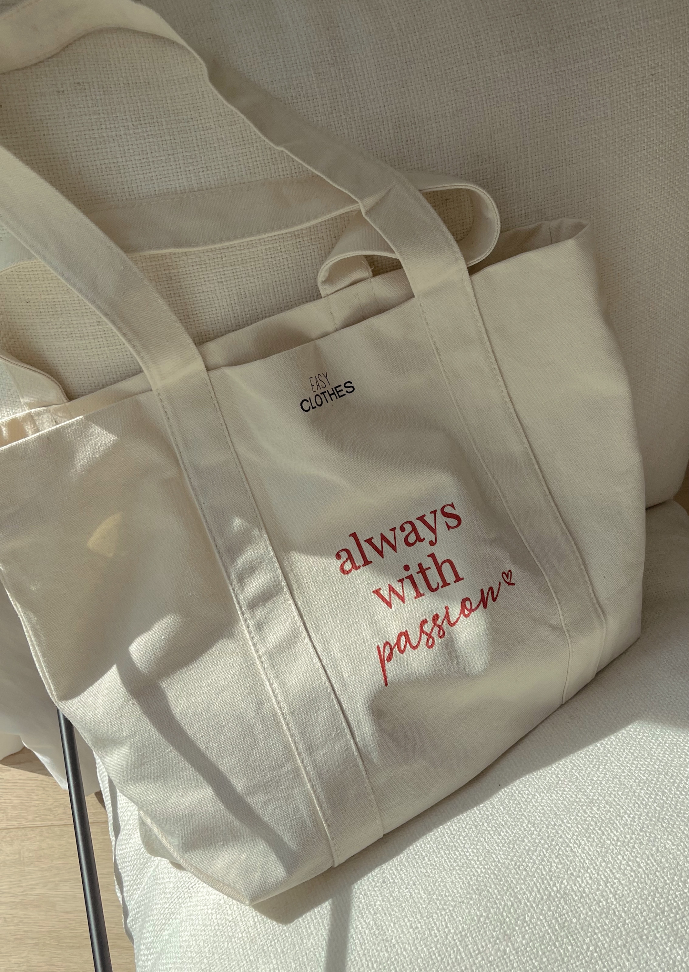 Tote bag " Always with passion"*EASY CLOTHES Flash Sale